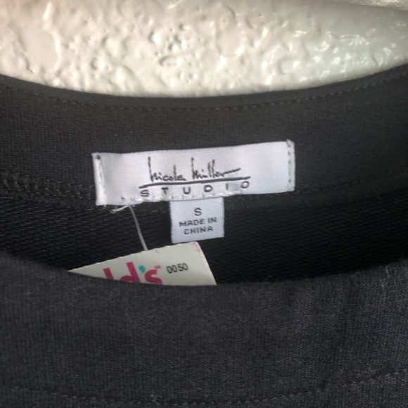 Nicole Miller Studio Womens French Terry Combo Top - Picture 5 of 8